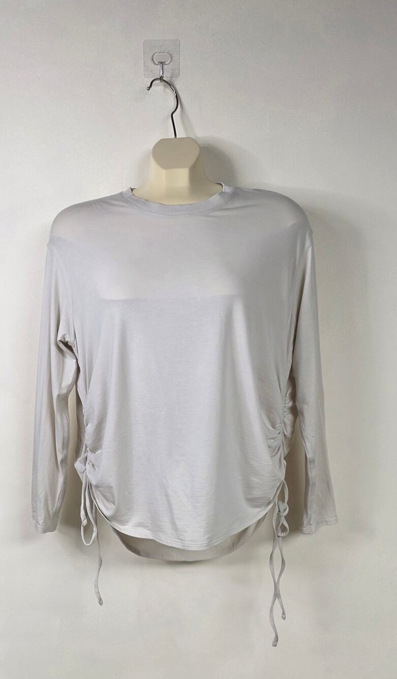 Lululemon Gray Ruched Side Cinch Long Sleeve Top Approx 10 12 0080